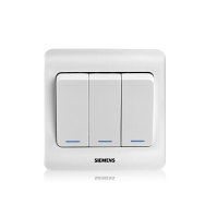 西門子品宜系列 三位單控大蹺板開關(guān) 帶熒光指示